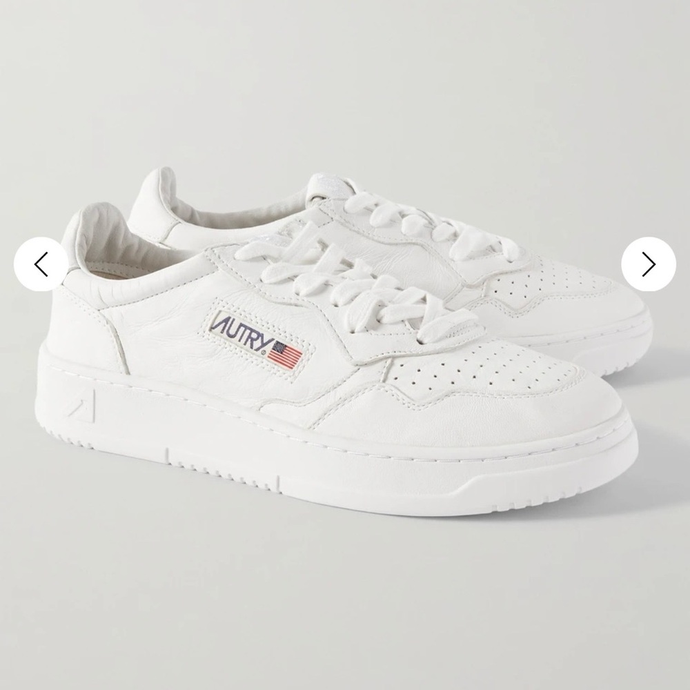 Autry Men's White Low-Top Leather Sneakers
